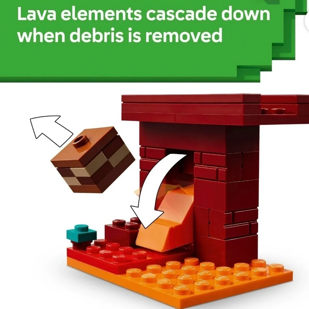 LEGO Minecraft The Nether Lava Battle Toy and Playset
